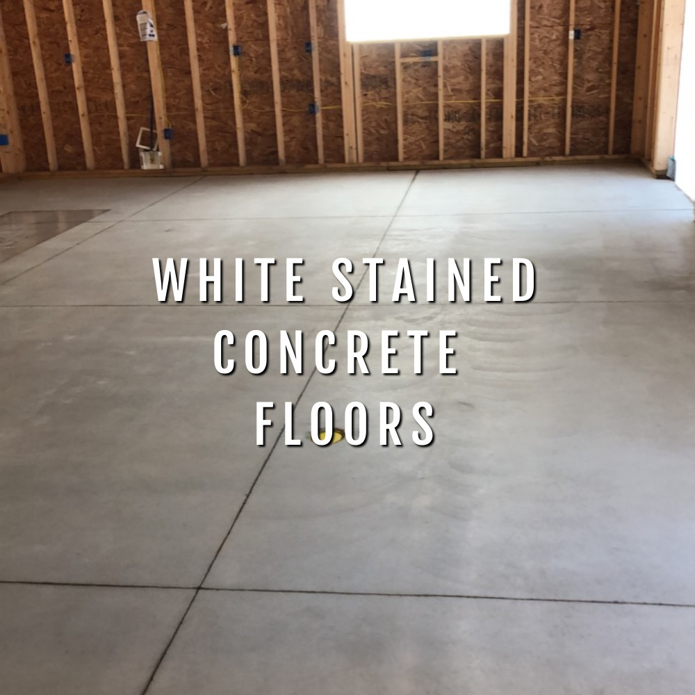White Stained Concrete Floors